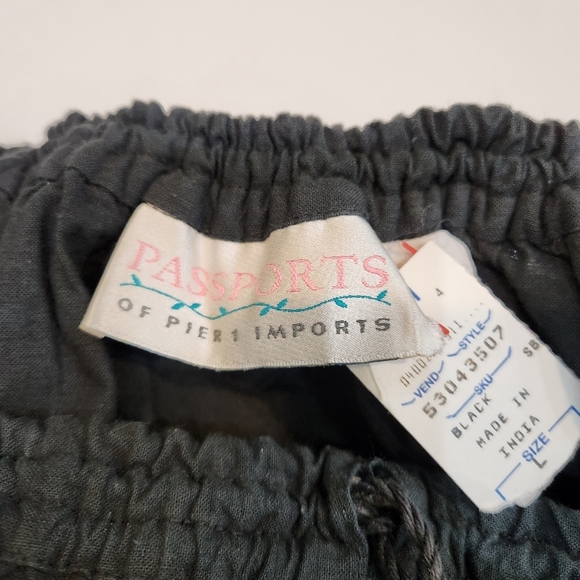 Vintage NWT PASSPORT PIER 1 Indian Cotton Embroidered Boho Skirt With Mirrors - Picture 13 of 13